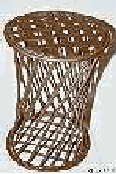 wrought iron stool in burnt wax finish