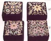 Zari embroidered jewellery boxes